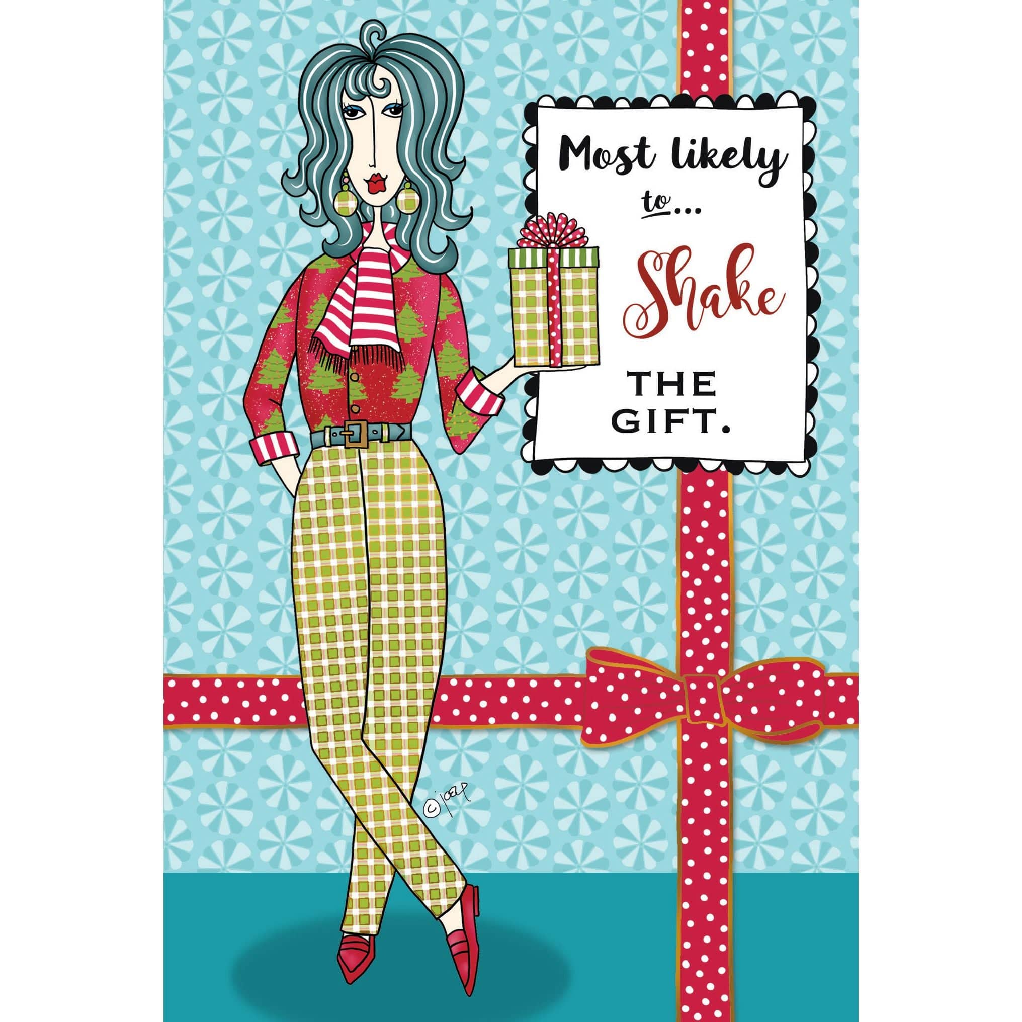 Pictura Shake The Gift Christmas Card featuring a festive Dolly Mamas design with seasonal holiday imagery.
